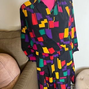 Multi colored vintage two piece set